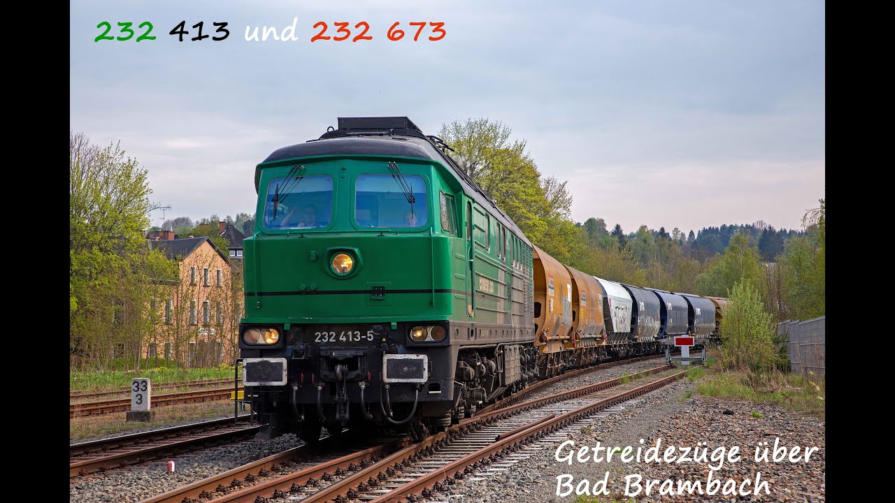 232 413 und 232 673 - Getreidezüge über Bad Brambach