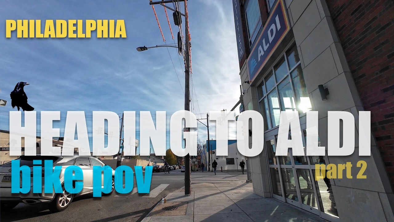 Exploring Philadelphia | Heading to ALDI on a bike part 2 | 4K | Biking POV