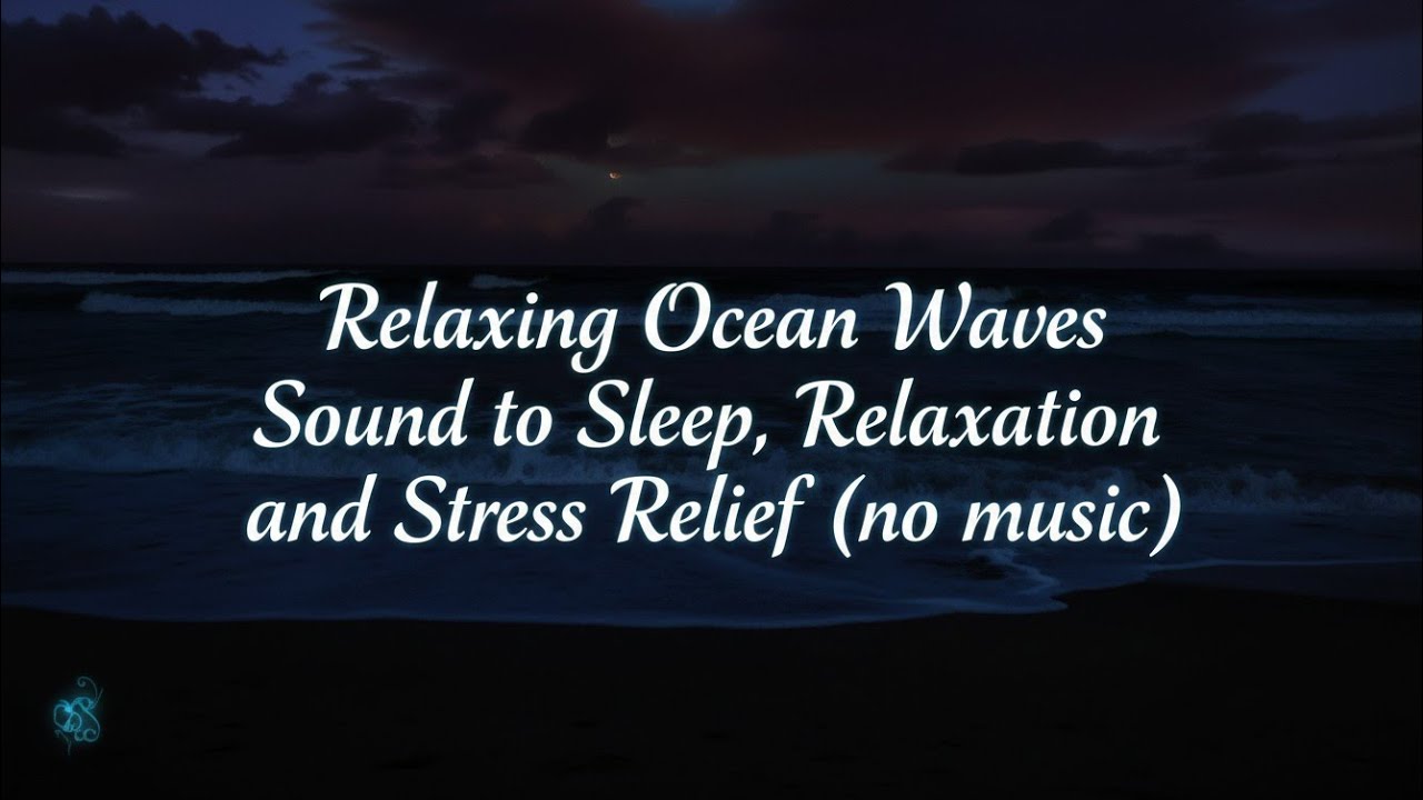 🌊 Relaxing Ocean Waves | Dark Night Ocean Waves 🌙 | 4K Calm Sea Ambience #ASMR #beach #relaxingmusic