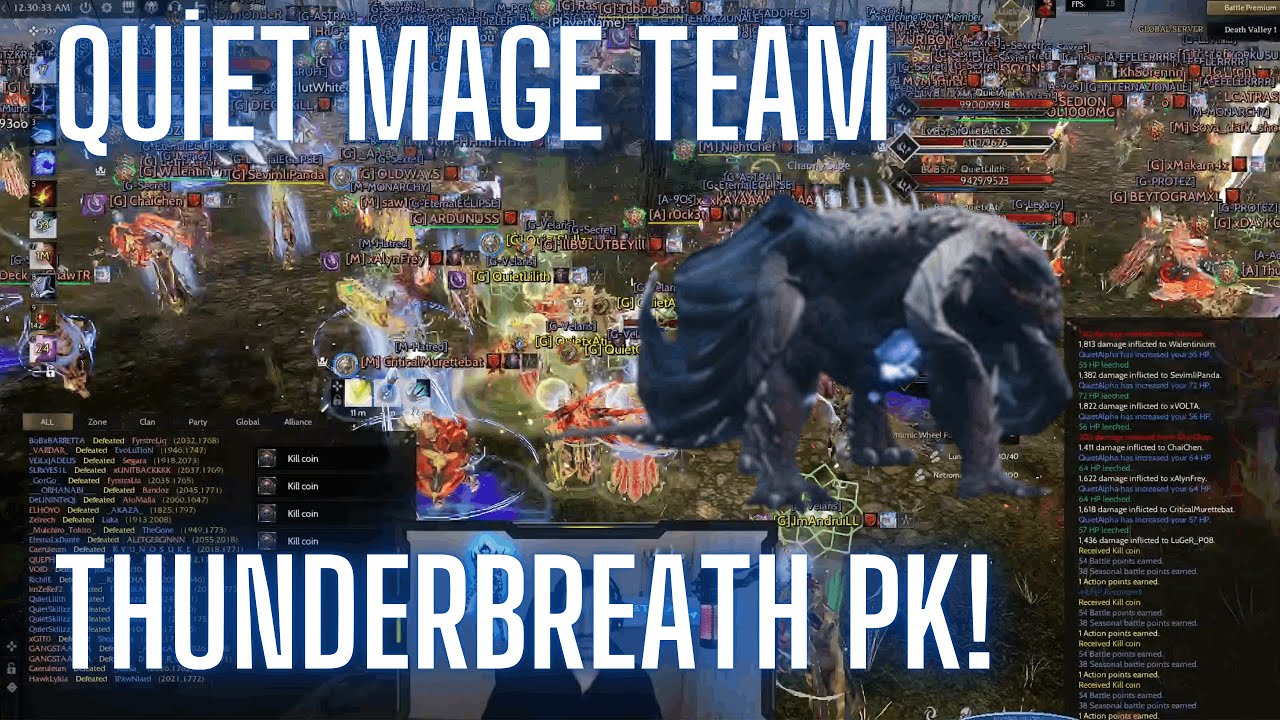 QUİET MAGE TEAM THUNDERBREATH PK! #riseonline