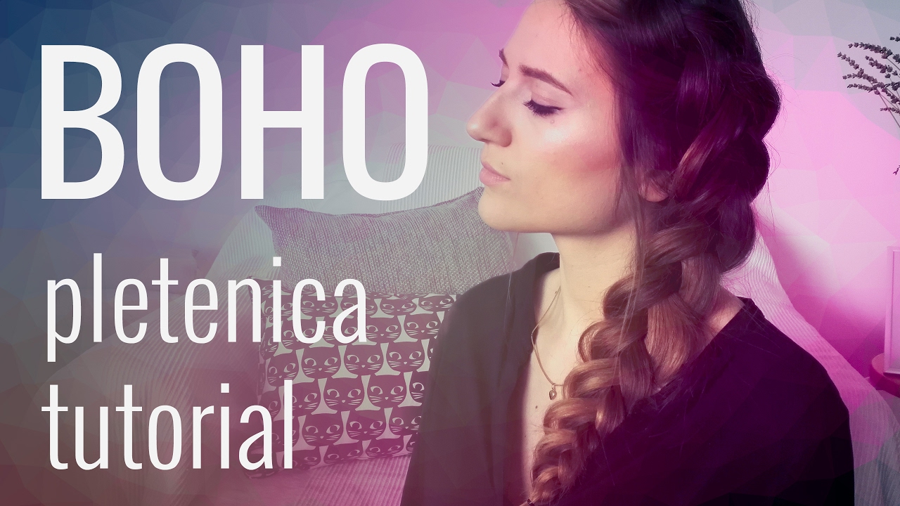 Obrnuta pletenica sa strane - frizura tutorial / Boho side braid tutorial