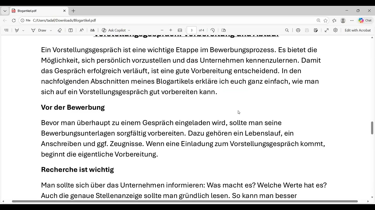 Vorstellungsgespräch Vorbereitung und Ablauf