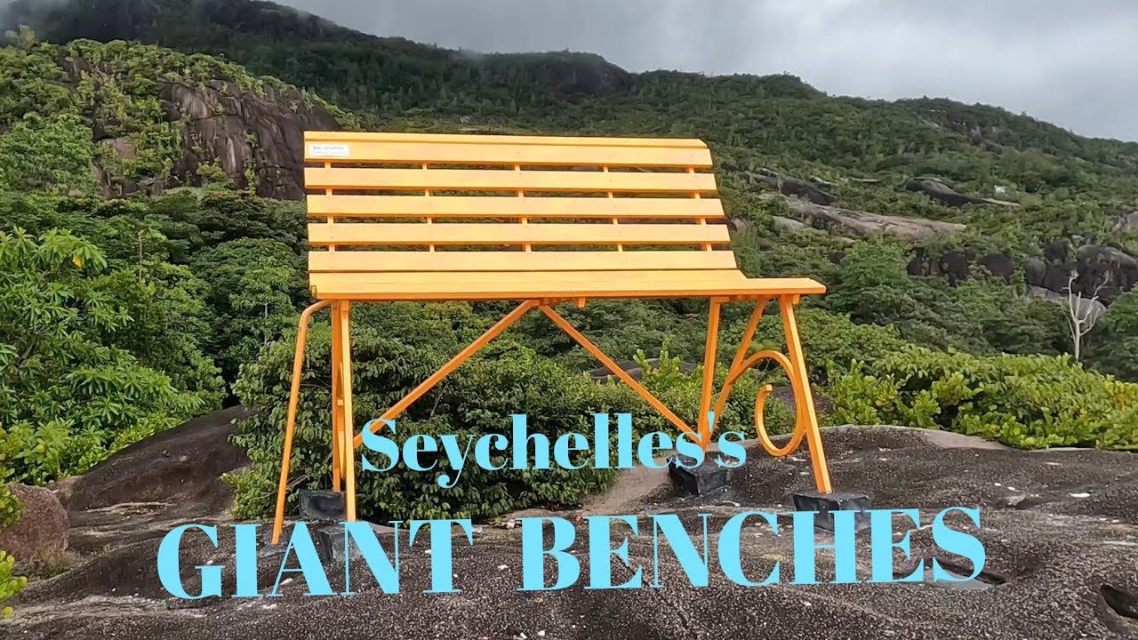 Giant Benches // Big Chair at Belomre. Seychelles, Mahe.