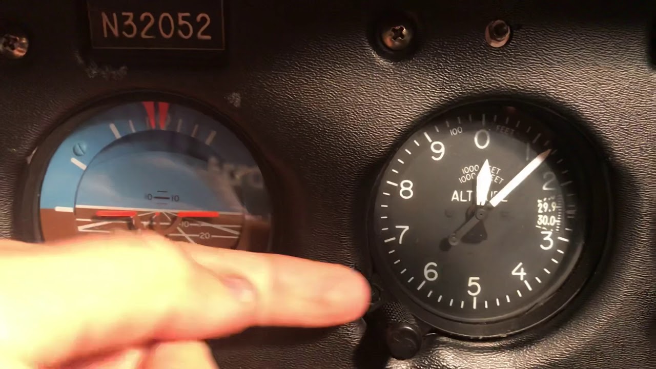 Altimeter Kollsman window calibration