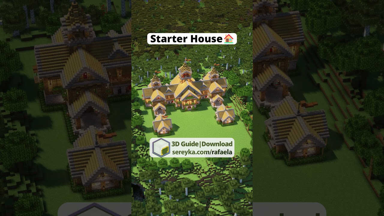 Minecraft Easy Starter House 🏡 Download Build Link in bio📝 #minecraft #minecraftbuilding