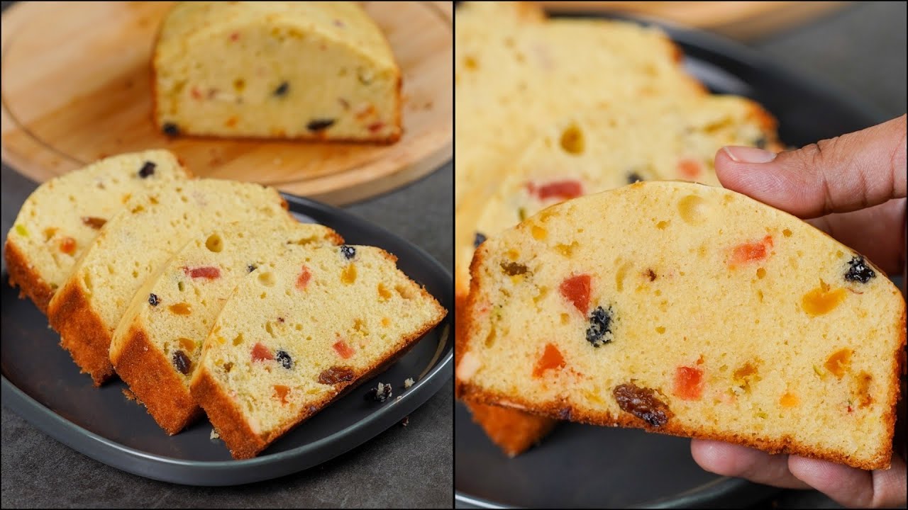 Dry Fruits Pound Cake Recipe | Soft & Sponge Dry Fruits Cake | Without Oven | N'Oven Foods