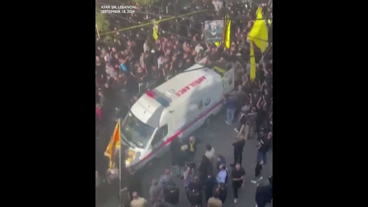 Walkie-talkie explosion takes place during funeral for pager blasts&rsquo; victims in S. Lebanon