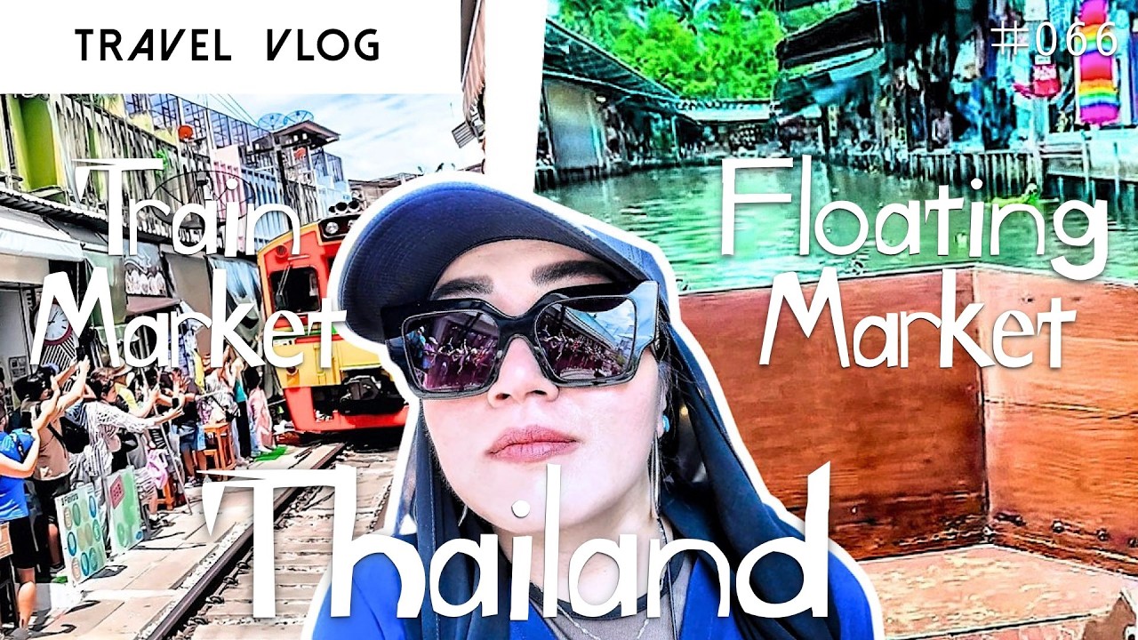 🛶 BOATS, MARKETS & MOM IN BANGKOK DAY TRIP —DAMNOEN TO MAEKLONG 🛤️ | #COUPLETRAVEL