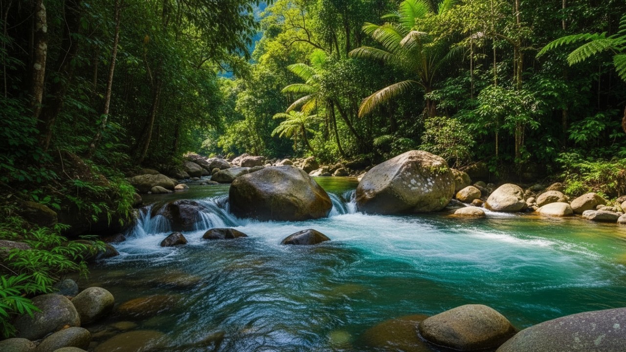 Mountain River Sounds for Sleeping | Calm & Peaceful Ambience