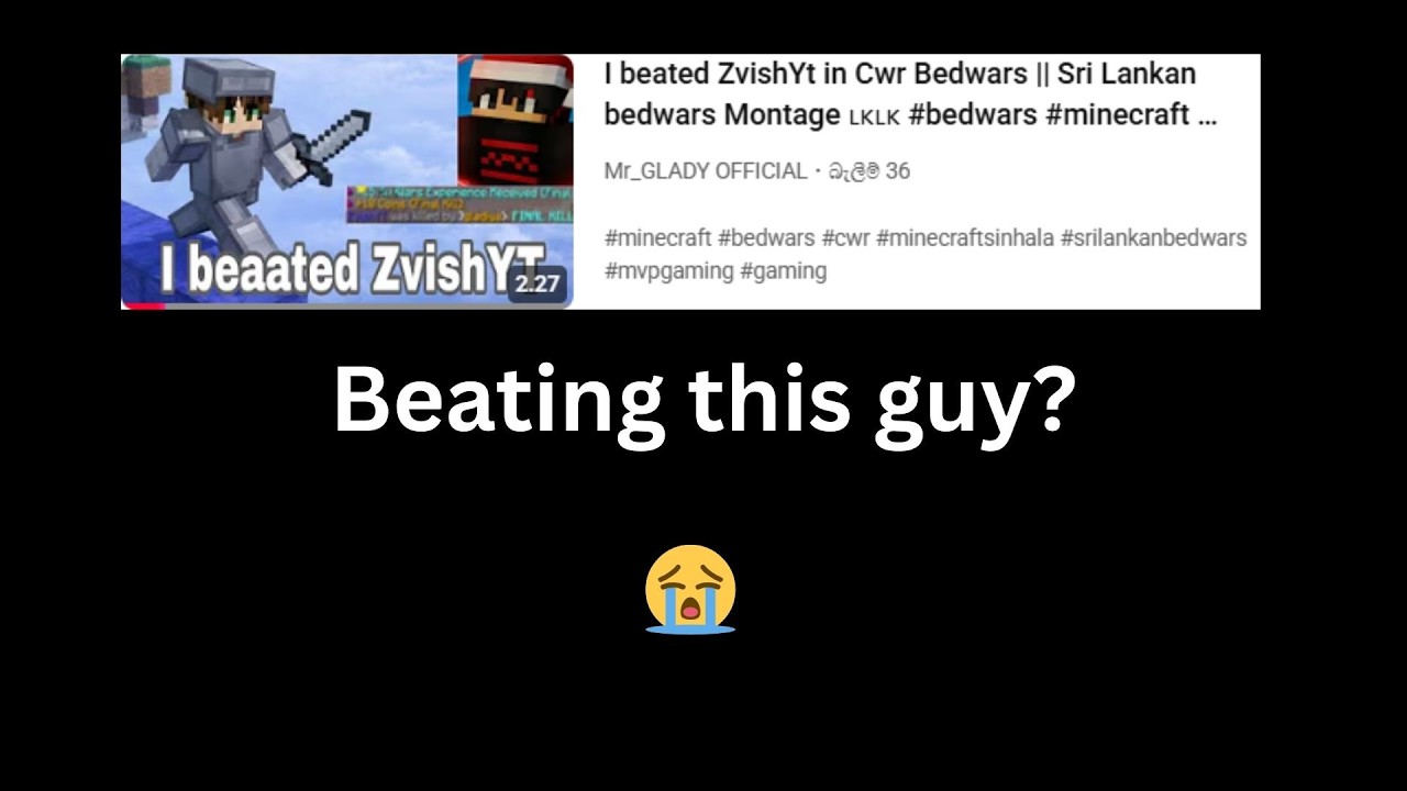 Beating the guy who said 