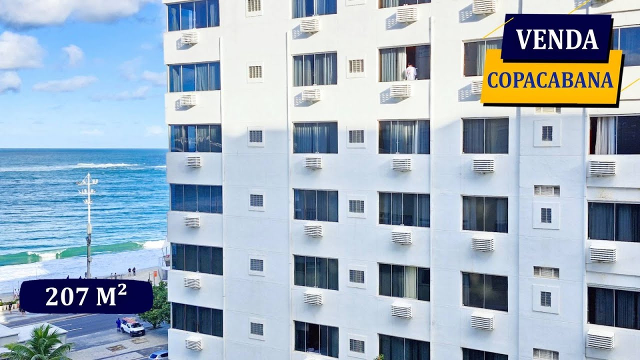 COPACABANA RUA AIRES SALDANHA LUXO VISTA MAR REFORMADO 207M² 3 QUARTOS VAGA SALÃO NA COBERTURA P.24H