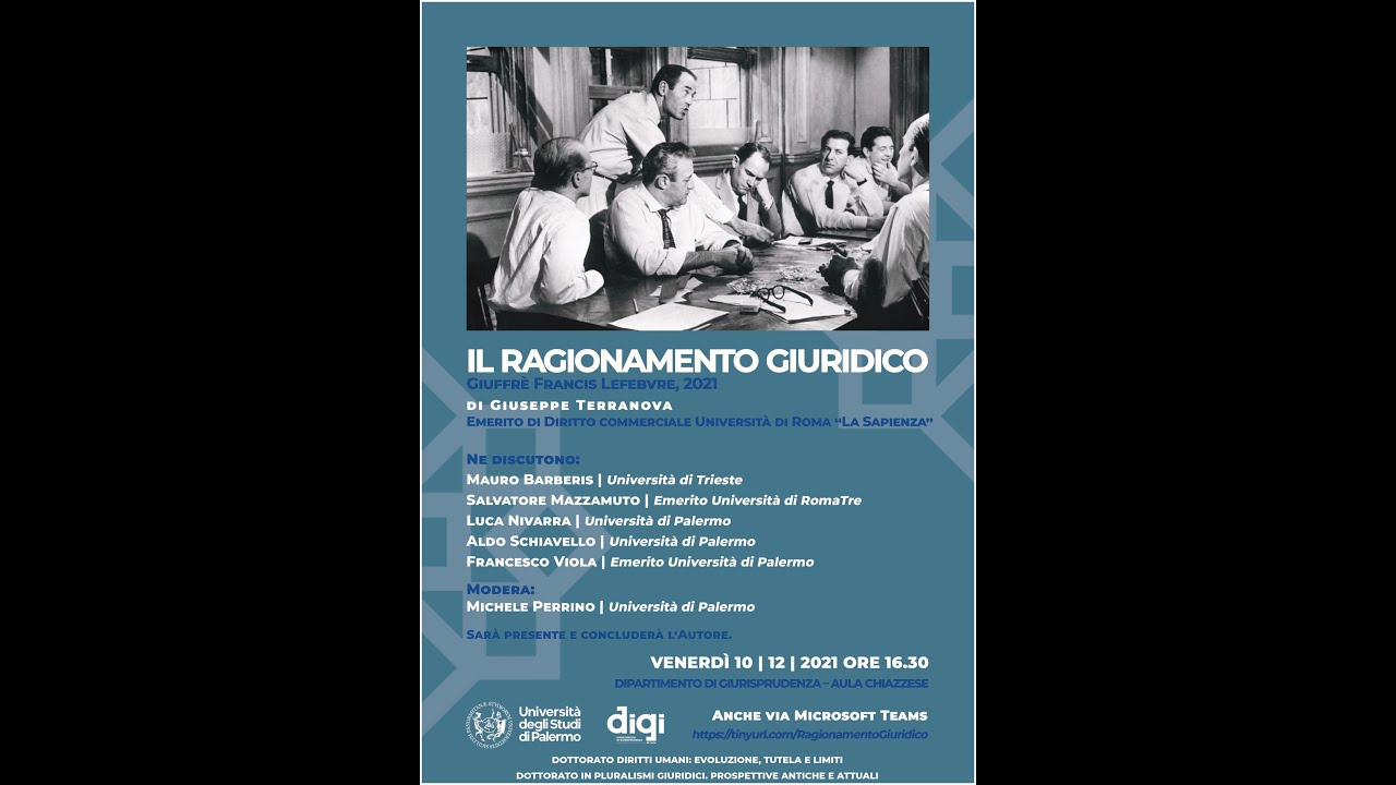 G. Terranova, Il ragionamento giuridico - Palermo 10/12/2021