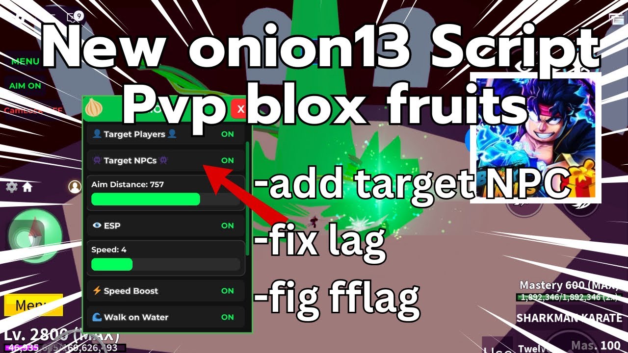 New onion13 script Blox fruits pvp script