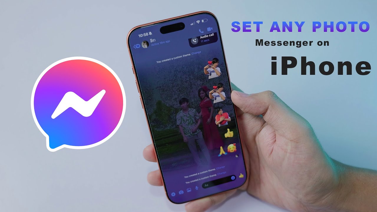 Как изменить фон чата в Messenger | Установить любое фото в Messenger на iPhone