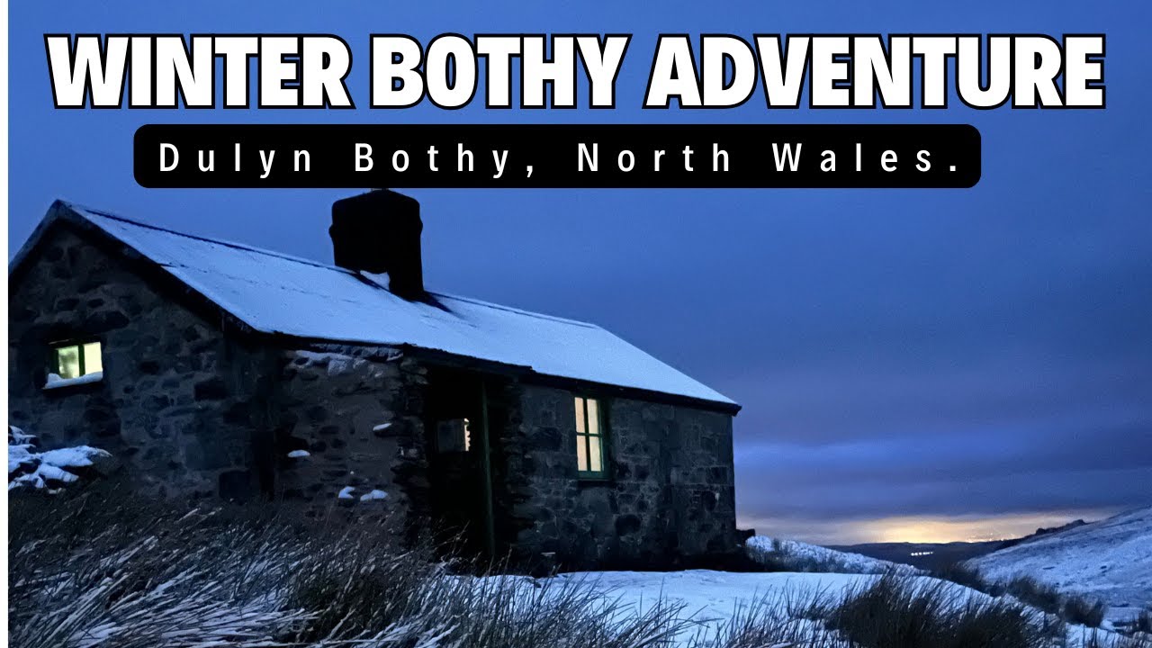 Winter Bothy Camp at Dulyn Bothy, North Wales.