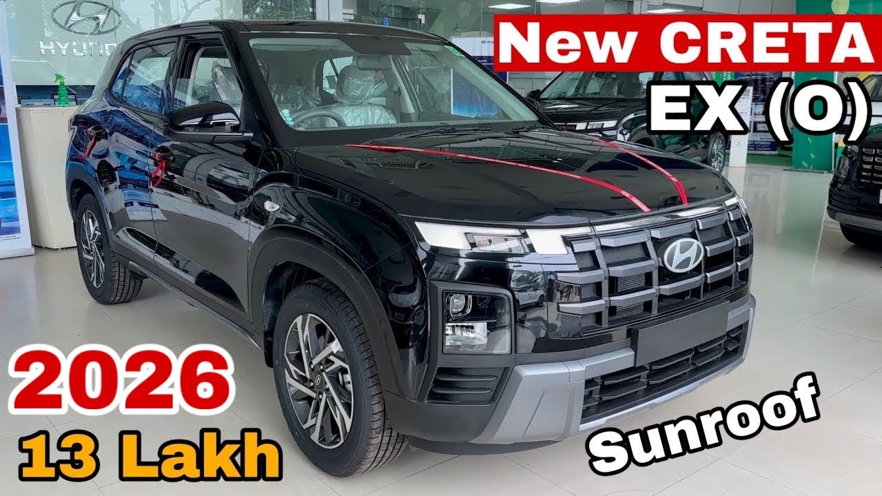 2026 New HYUNDAI CRETA EX Optional With Sunroof Base Model || Creta 2026 Black Colour Review  