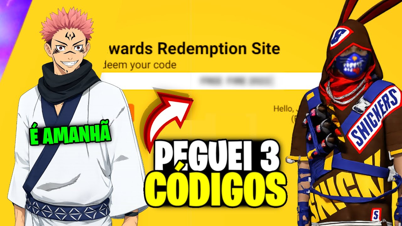 DEU CERTO!! PEGUEI O NOVO CODIGUIN, SKIN GRÁTIS E COMO PEGAR CODIGUIN NO FREE FIRE