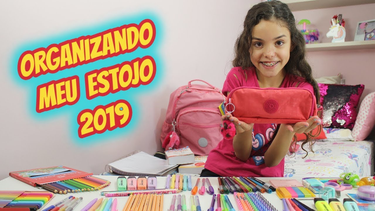 ORGANIZANDO MEU ESTOJO  MATERIAL ESCOLAR 2019  | Eloah