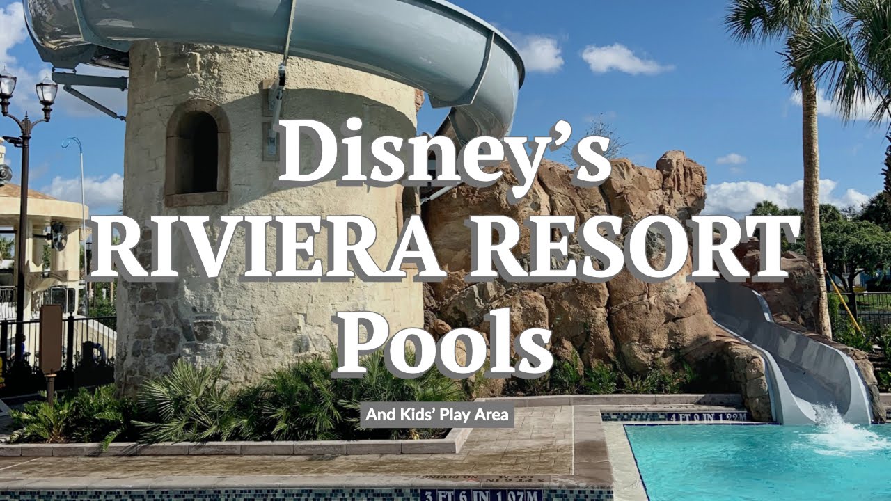 Экскурсия по бассейну курорта Disney Riviera Resort и потрясающая горка, тихий бассейн и детская ...