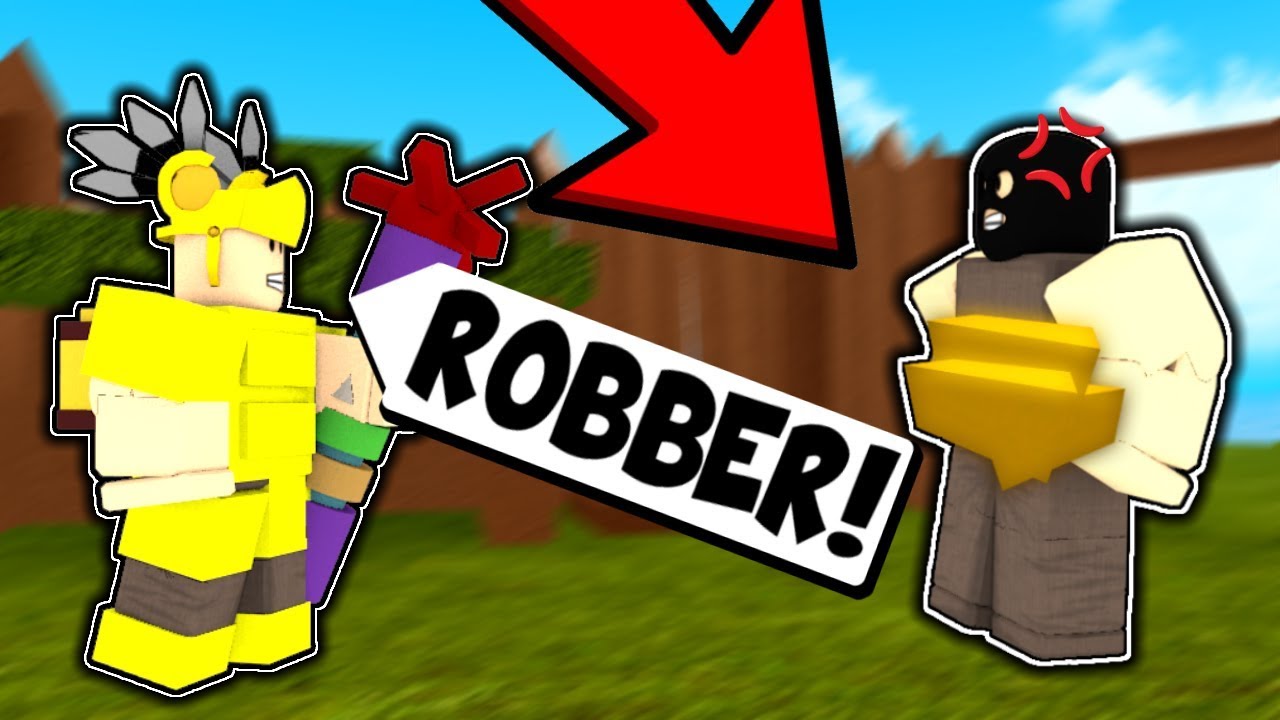 I Caught A ROBBER Break Into My Base... I Made Him Do THIS! (Roblox Booga Booga)