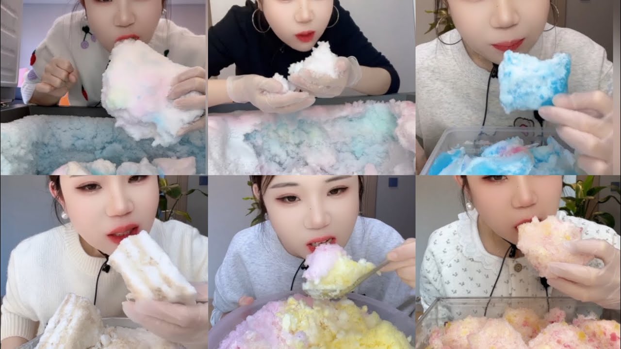 (HER SOLO) ASMR ICE EATING | FREEZER FROST ICE EATING