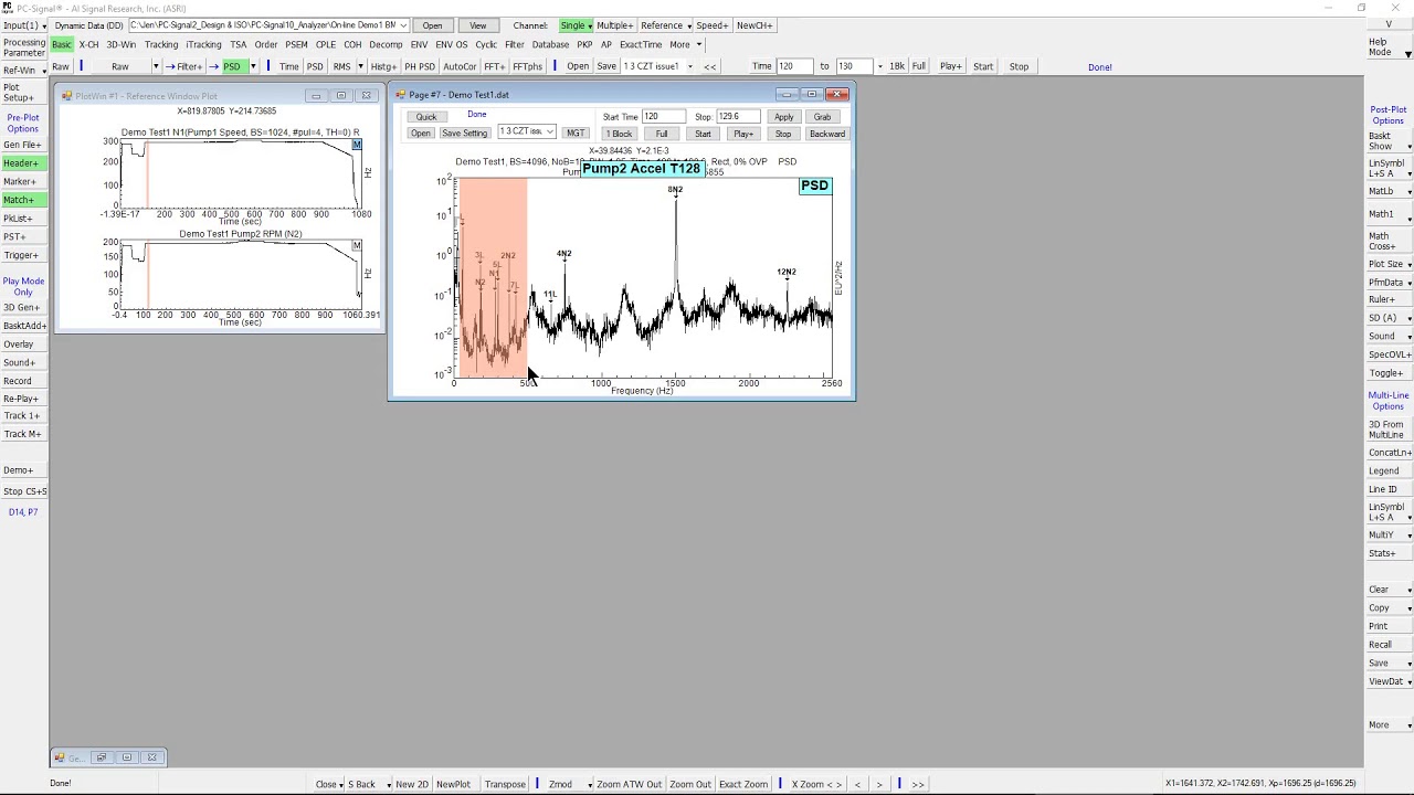 Tracking with 60 Hz Line Noise Removal in PC-Signal