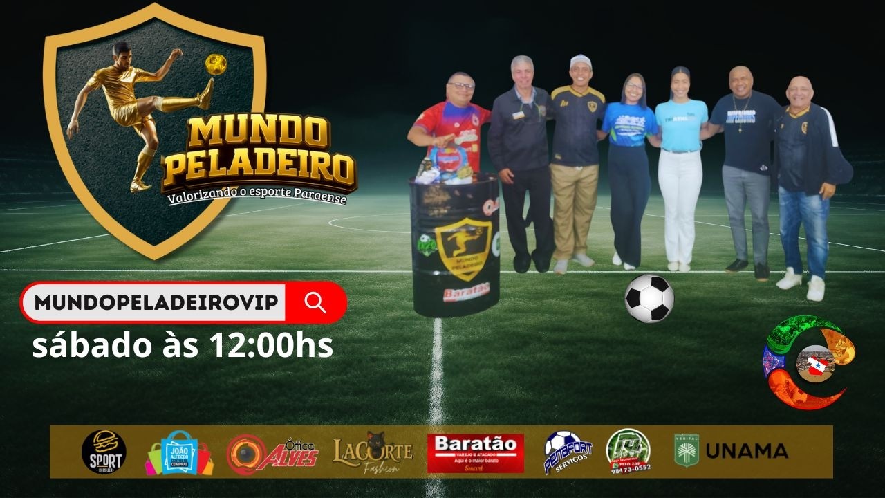 PROGRAMA MUNDO PELADEIRO VALORIZANDO O ESPORTE PARAENSE TV INOVA PARÁ AOS SÁBADOS ÀS 12:00HS