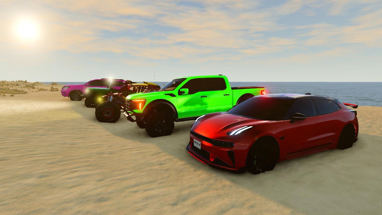 Car test. which car will drive through all the obstacles – BeamNG Drive