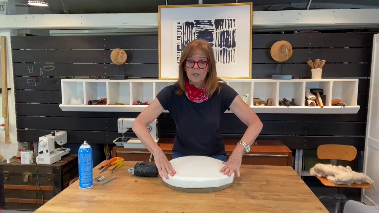 How to Upholster Round Vinyl Bar Stool Tops without Folds or Puckers or Wrinkles