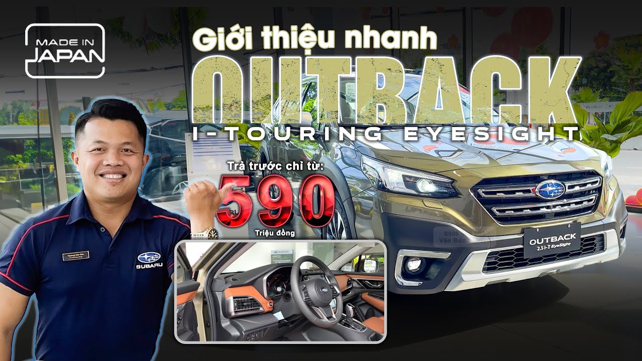 Subaru Outback màu Xanh Lục Ánh Kim sẵn xe giao ngay | Trả trước chỉ 590 triệu | Subaru Đà Nẵng