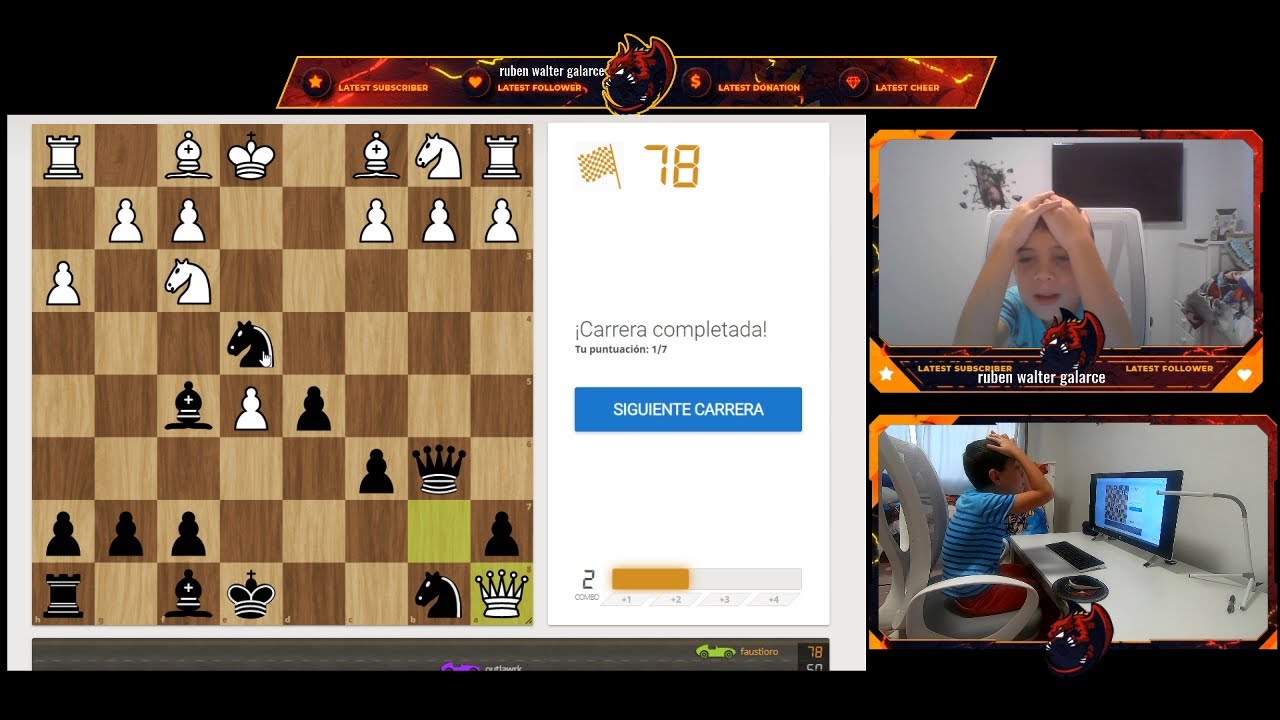 Lichess Puzzle Racer - Fausti 7 años - Reto 80!!!!
