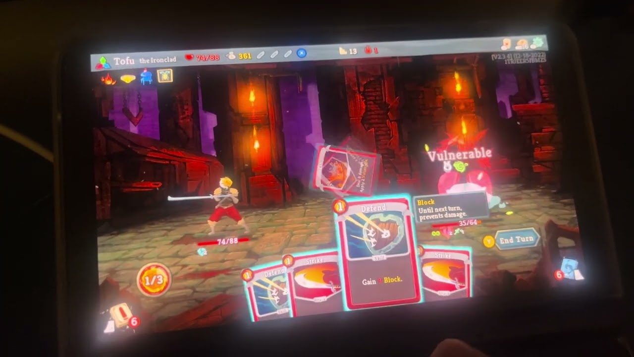 Ayn Thor Max , showing Slay the Spire running and settings.