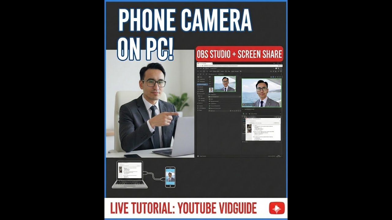 How to Use Mobile Camera as Webcam on PC | OBS Studio Tutorial (Best Quality)
