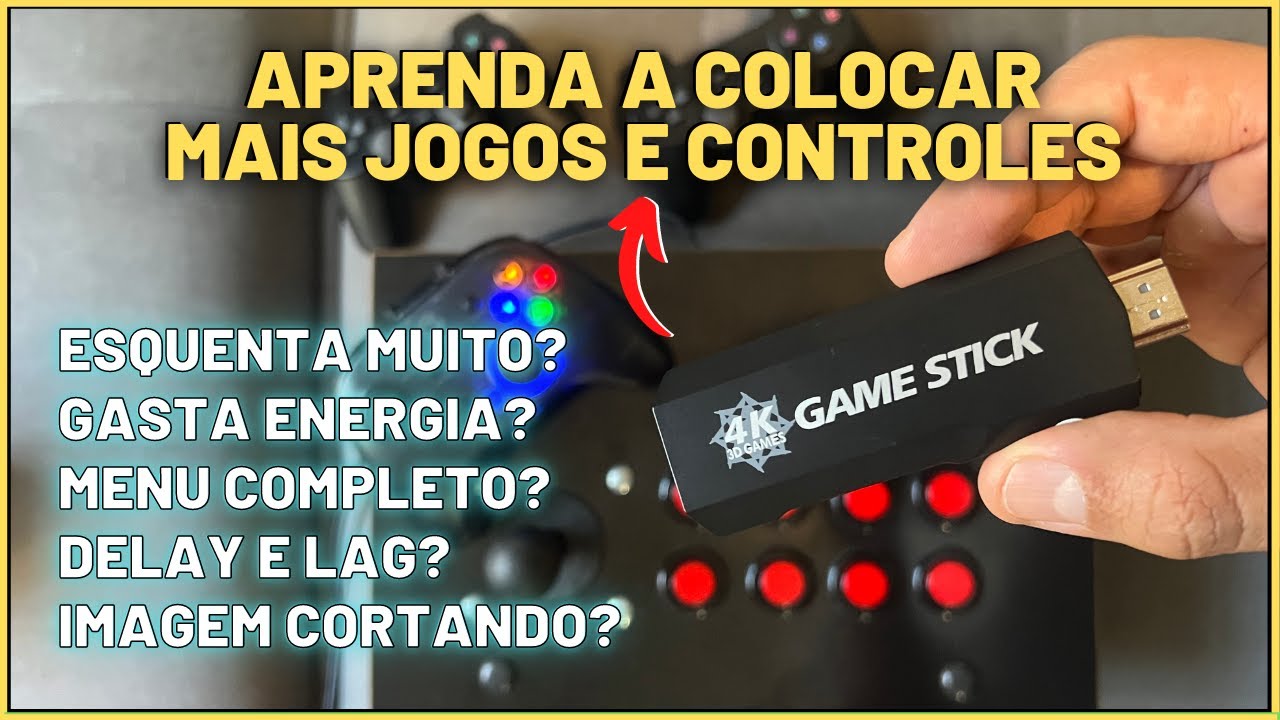 NOVO GAME STICK 4K GD10 3D - Colocando JOGOS, mais CONTROLES e MELHORIAS