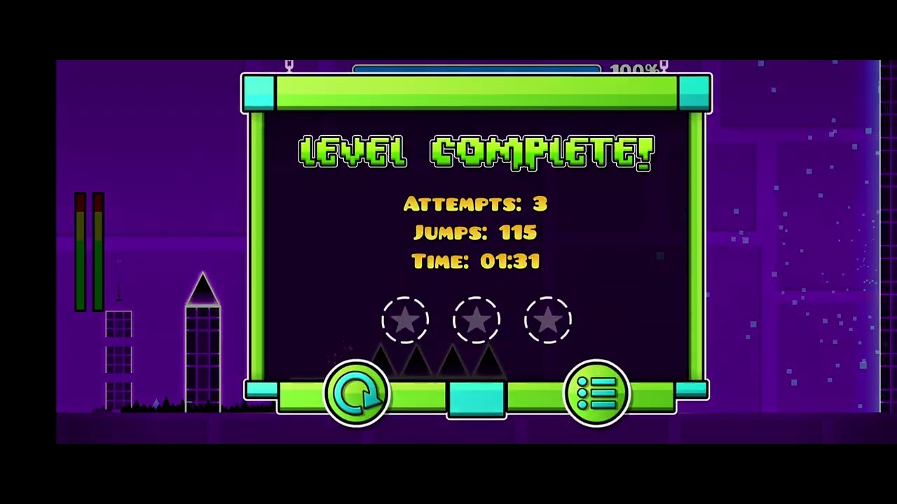 EVERY LEVEL not completed geometry dash lite
