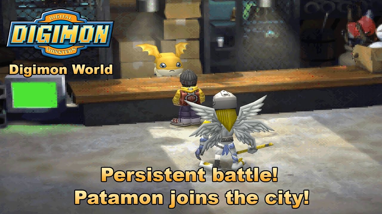 Digimon World HD Remaster Gameplay Part 17 - Persistent battle! Patamon joins the city!