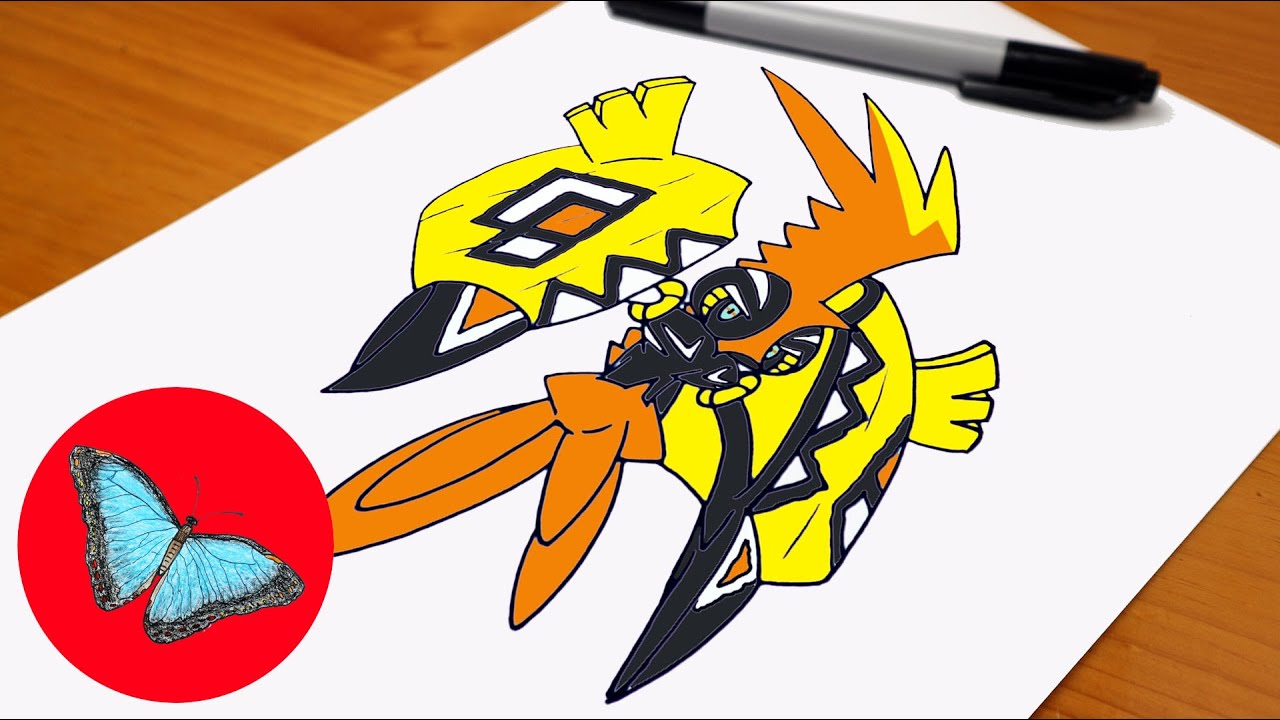 How To Draw Pokemon - Tapu Koko Easy Step by Step
