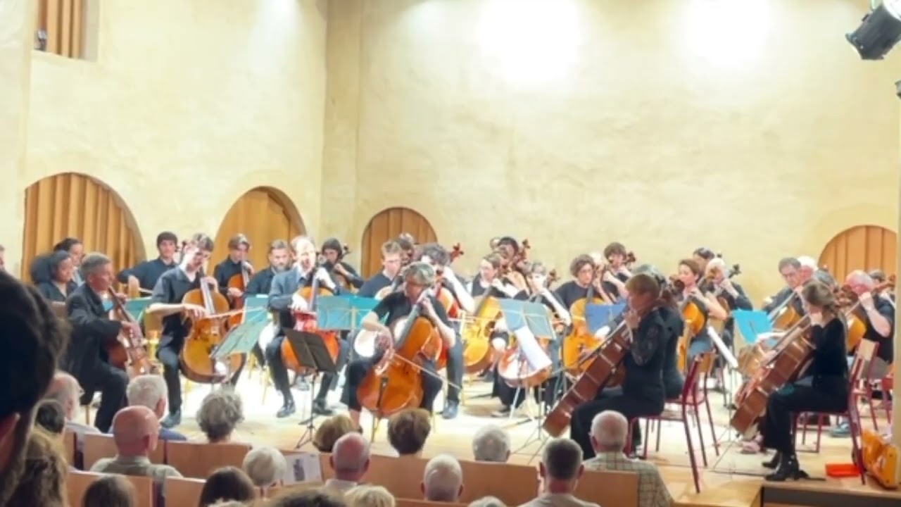 Pièces romantiques N°1 et 2 Dvorak, violoncelle solo Nadine Pierre et ensemble Cellovannes.