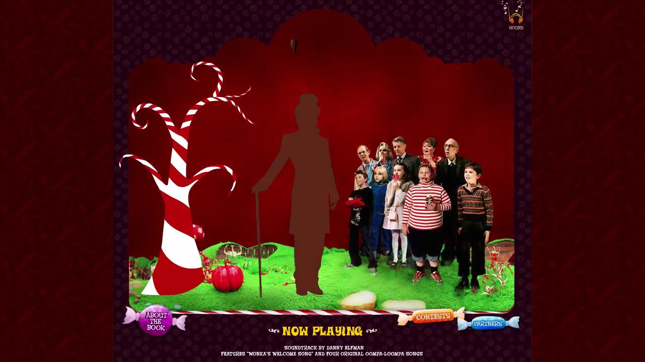 Charlie and the Chocolate Factory flash website in 2005