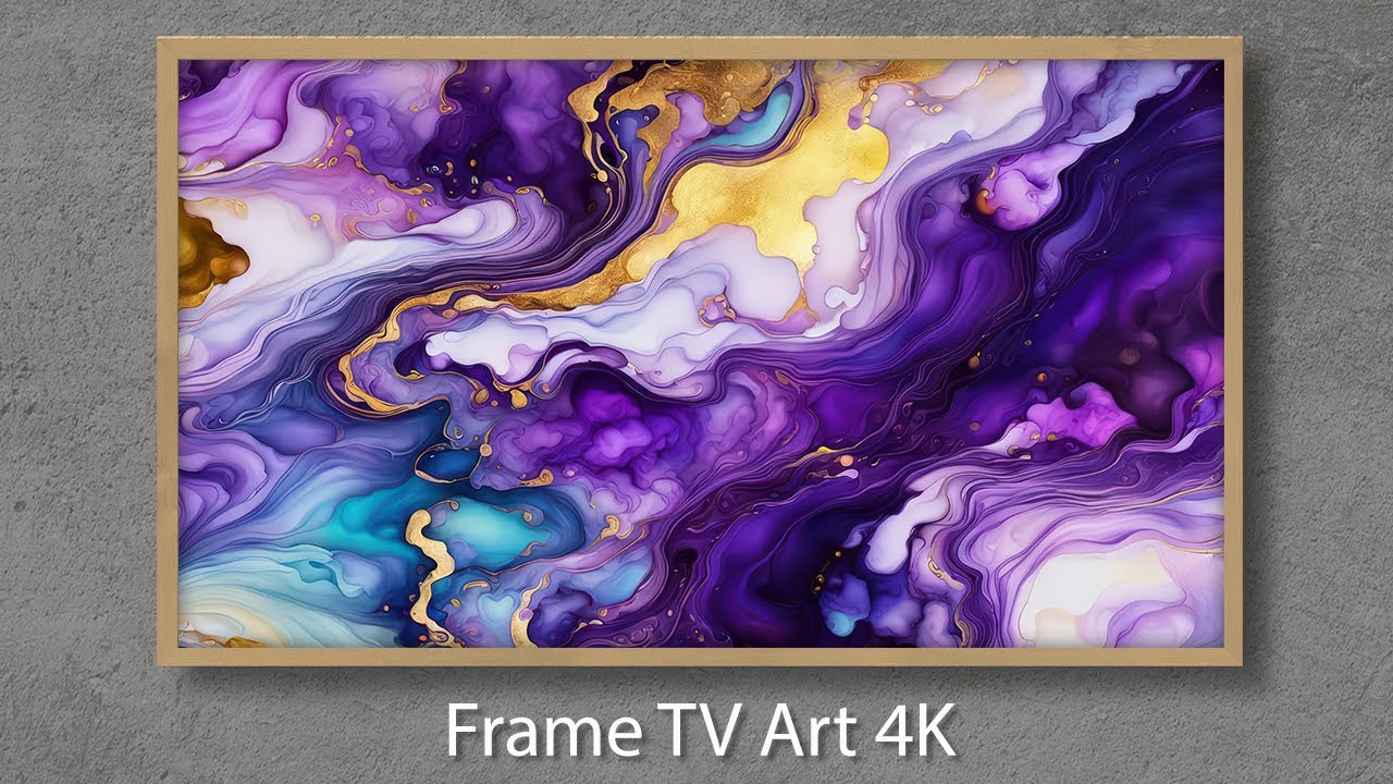 Frame TV Art 4K : Abstract Fluid Alcohol Inks Painting S1