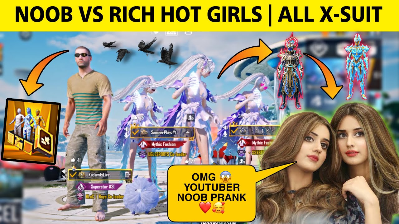 Random 3 Girl's with X-Suit In My Lobby And Trolled 50RP MAX & MYTHIC OUTFITS 90/70 uc can $10 bgmi