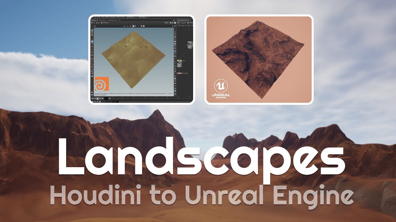 How to import a Houdini Heightfield as an Unreal Engine Landscape (on both UE5 & UE4)