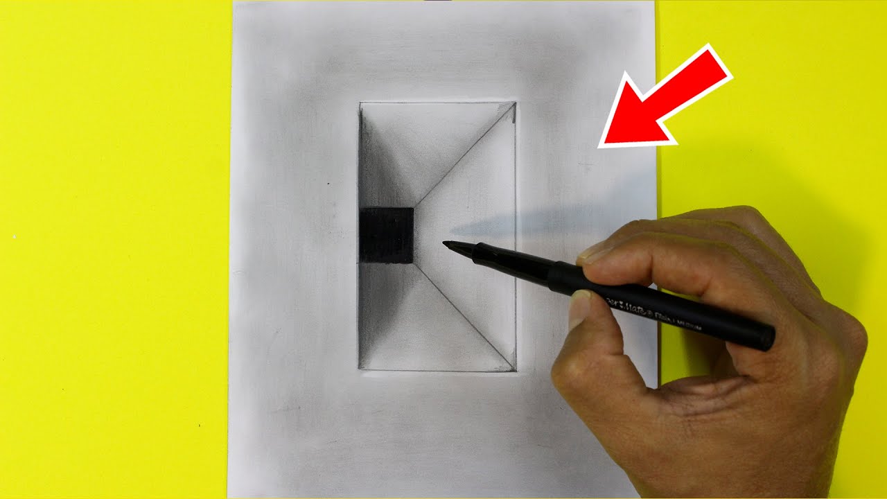 👉 La Magia del Papel: Dibujos 3D - Como Dibujar un AGUJERO 3D para Principiantes  - Arte Facil
