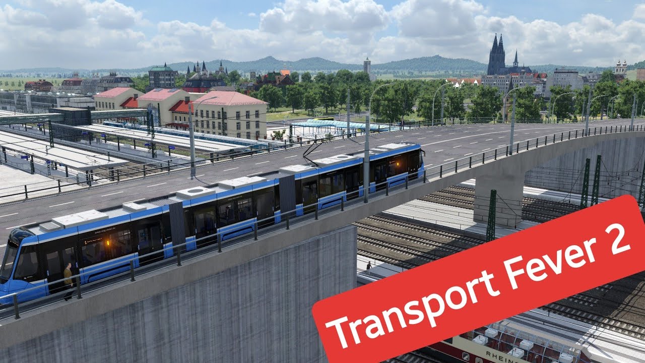 Straßenbahn in Regensburg. Трамвайная сеть в немецком городе Transport Fever 2