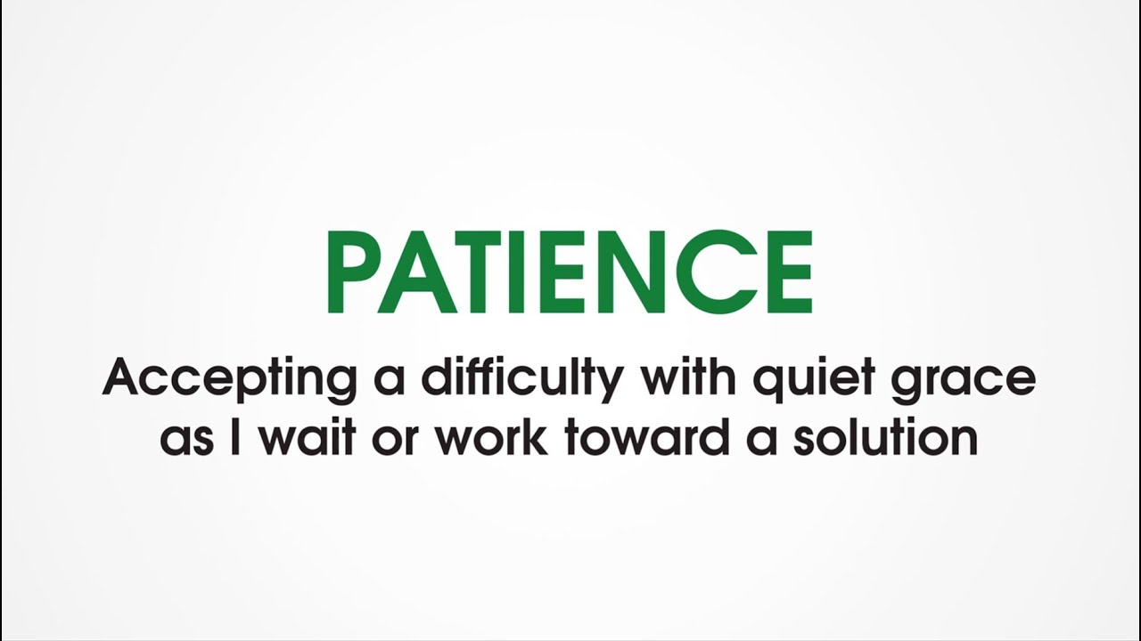 (P3) Patience - Character Trades. Games to teach kids good character traits.