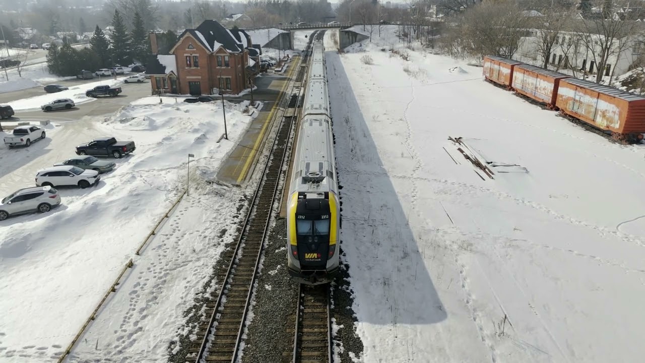 RAILREEL February Freights CN VIA Woodstock Ontario Feb 14 2026