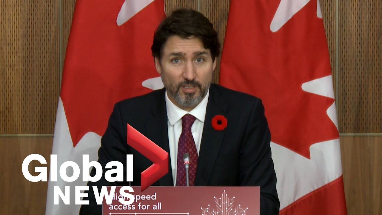 Trudeau announces goal of having 98% of Canadians connected to high-speed internet by 2026 | FULL