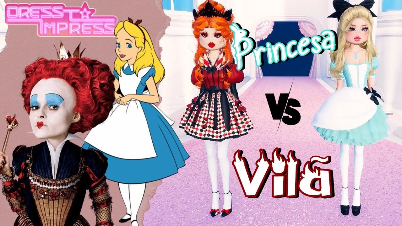 👸🏼 VILÃ VS PRINCESA da DISNEY no DRESS to IMPRESS - Roblox
