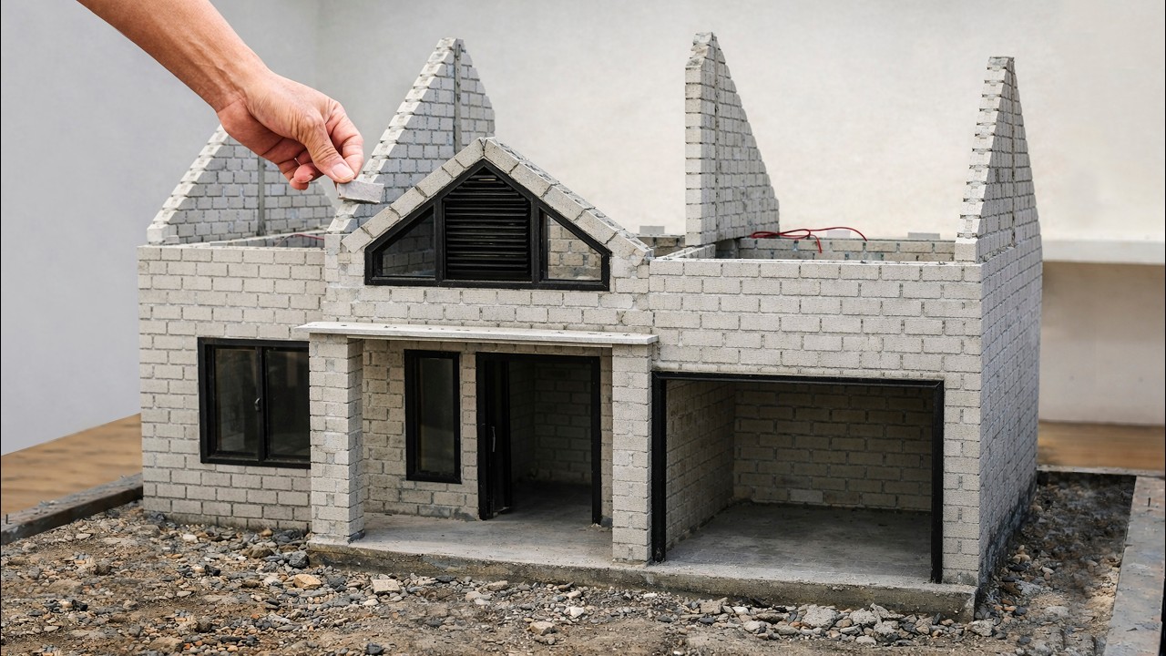I Built a Perfect Mini Brick House Using Tiny Bricks