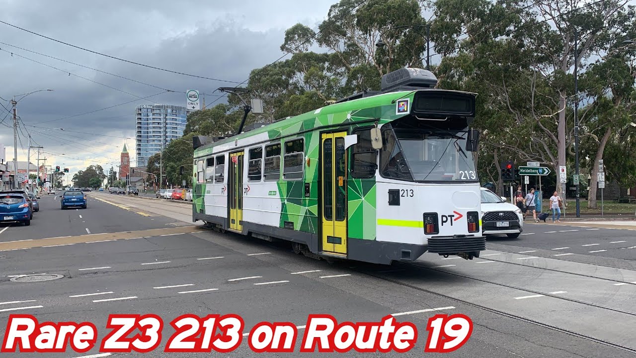 Melbourne Trams: EXTREMELY RARE Z3 (213) on Route 19